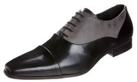 Pier One Derbies - noir et gris bicolores chaussures cuir h