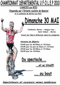 Affiche Champ Dptal Cyclosport UFOLEP Aisne 2010
