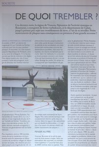 extrait article magazine REGARG De quoi trembler page 1 sur