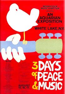 Woodstock music festival poster
