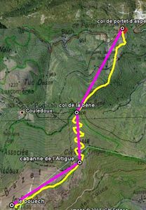 Le Pouech tracé GPS
