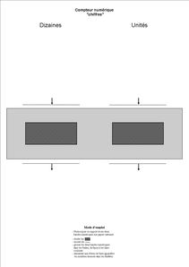 support compteur numérique chiffres 0-100