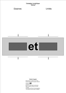 support compteur numérique lettres 0-100