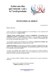 Appel au débat - CR68 - Nisand