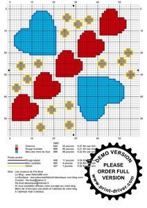 Grille Gratuite - Coeur 11 - Grille 068 - Les Créations De Mamy - Les 