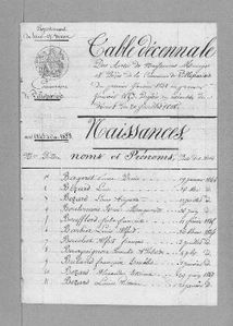acte état civil archives