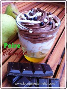 verrine mousse chocolat poire