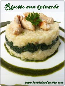 risotto épinards poulet