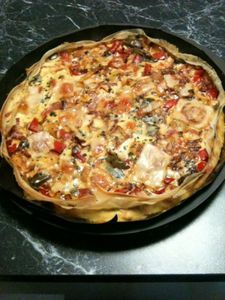 Tarte aux poivrons légère