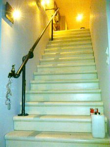 Rampe d'escalier upcycling