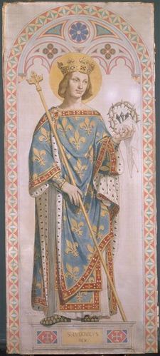 Saint Louis, roi de France, vitrail de la Chapelle Saint Fe