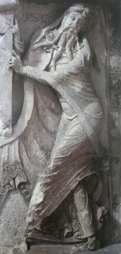 Souillac Lot ancienne abbatiale Sainte Marie relief du mur