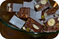 Nougat chocolat aux figues sèches