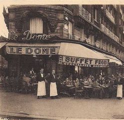 Paris Montparnasse - Le Dôme Années 30 - Image perso à partir d'une carte postale ancienne