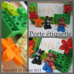 porte étiquette TUTO DIY Légo DUPLO