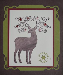 carte renne noel