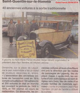 Ouest France 30 Avril 2014