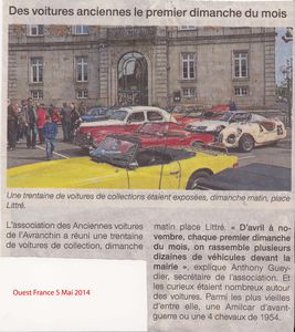 Ouest France 5 Mai 2014