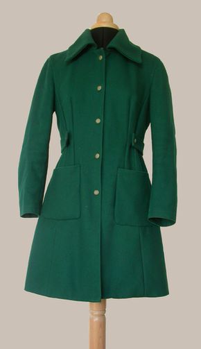 manteau vert drap laine 1