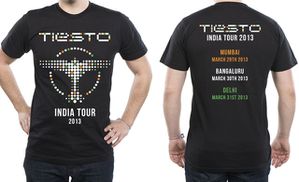 Tiësto T-shirt spécial Men india Tour 2013 - sunburn