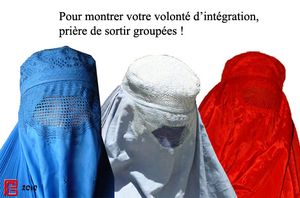 Burkas bleu-blanc-rouge