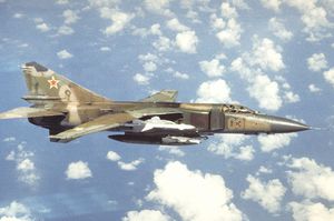 MiG-23 Flogger Fighter Bombers from Russia. Image US DoD