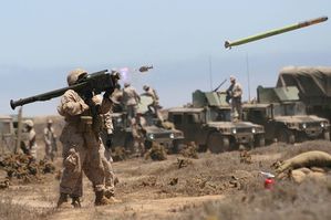 Launched FIM-92A Stinger missile