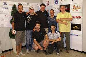 Lo staff di Dreambox, con Roberto Giordano, Sergio Vaccher (fotografo friuliano di fama) e Davide Francescutti (addetto stampa) - Foto di Maurizio Crispi