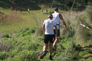 ecotrail della contea di Butera dopo la ripida discesa fang