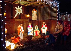 weihnachtsbeleuchtungErdle 12 Kinder Krippe 2
