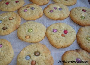 cookies choco blanc et smarties
