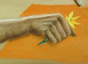 Flo Atelier de flo croquis dessin mains+fleurs 6