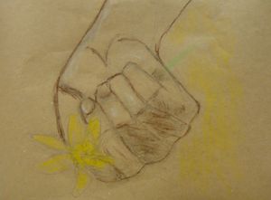 Flo Atelier de flo croquis dessin mains+fleurs 4