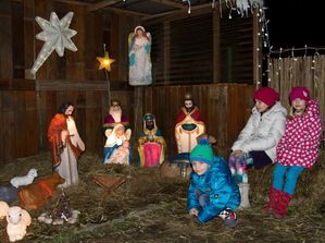 weihnachtsbeleuchtungErdle 12 Kinder Krippe 1