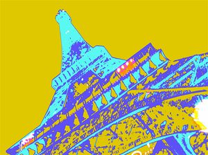 tour eiffel jaune