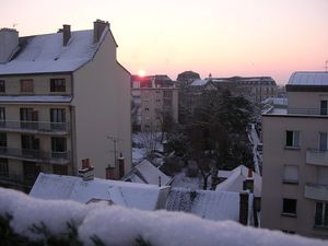 neige janvier 09 soleil levant