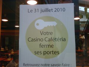 fermeture de la cafeteria de geant casino