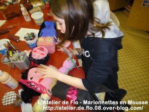 Marionnettes en mousse-Atelier de Flo-Donchery-Artiste-Peintre-2