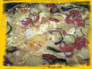 omelette pommes de terre -chorizo2