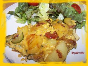 omelette pommes de terre -chorizo4