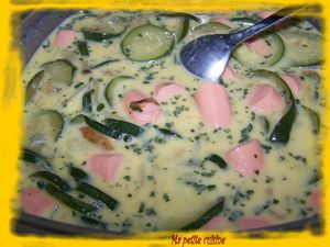 flan courgettes-saucisse de st.