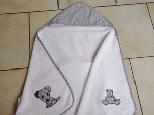 sortie de bain avec appliqué