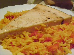 Thon blanc riz à l'espagnol