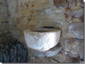 Le temple de la Coëfferie Chapelle benitier