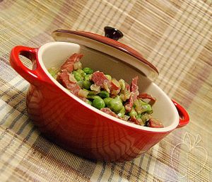 Copie de Fèves et petits pois nvx au jambon
