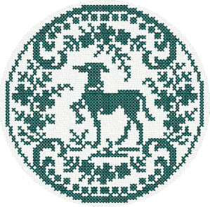 medaillon lévrier sajou