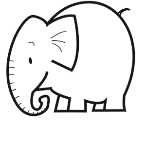 Dessin coloriage elephant