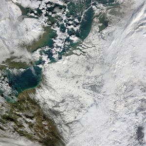 Terra - MODIS - Lille - Neige - 16-01-2013 - 500m