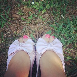 ballerines rose noeud