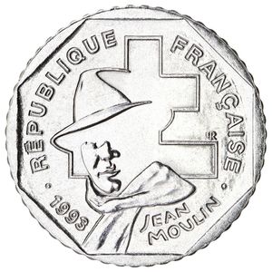 2 francs Jean Moulin 1993 F273-2 avers